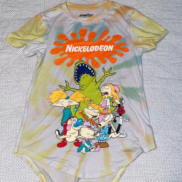 Nickelodeon XS T-Shirt Cat Dog Best Of Both Worlds Wrap Around Graphic Tee - Picture 1 of 3